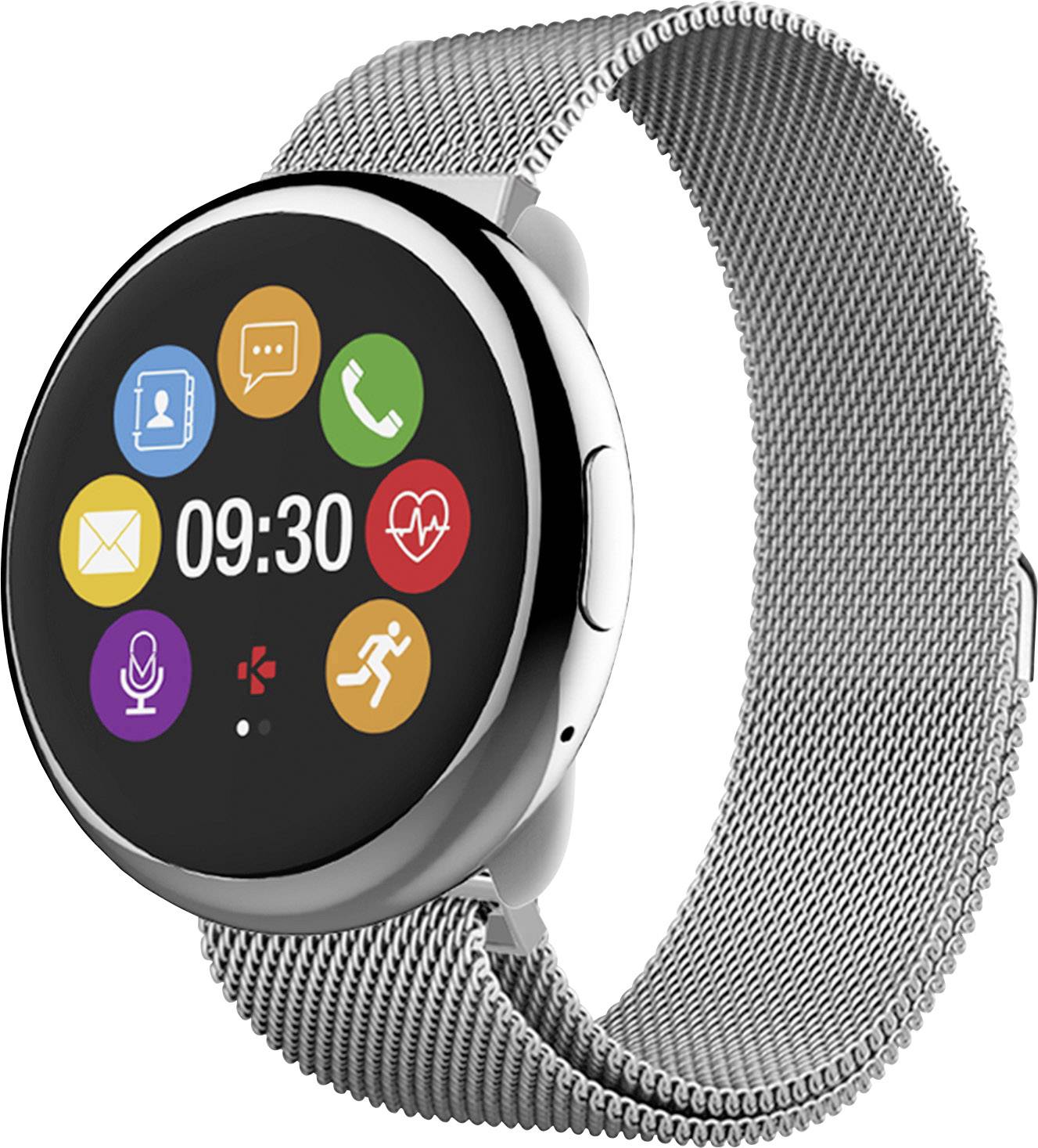 MyKronoz Smartwatch ZEROUND2 HR ELITE Gehäusefarbe: Silber Farbe (Armband): Silber