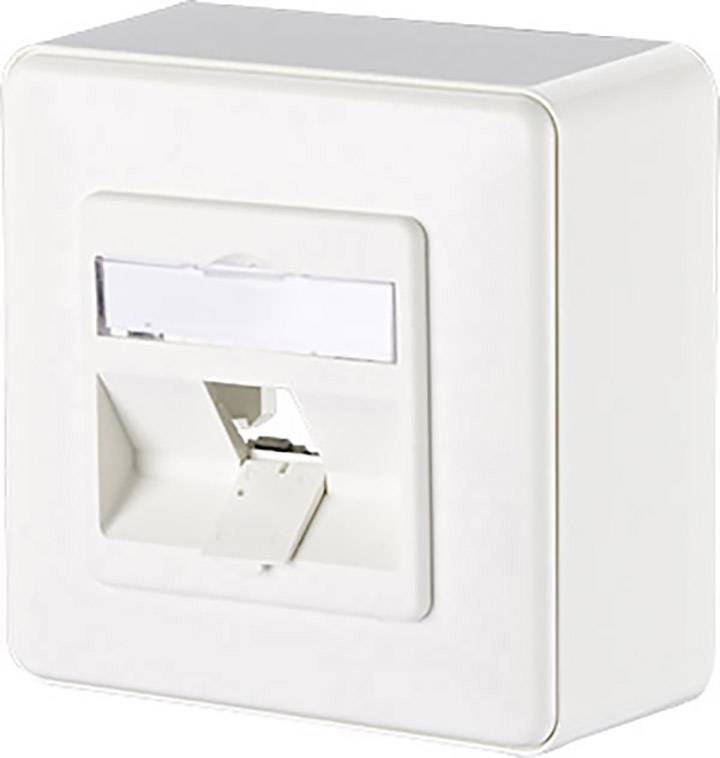 Metz Connect Netzwerkdose Aufputz Unbestückt 1 Port Reinweiß (RAL 9010)