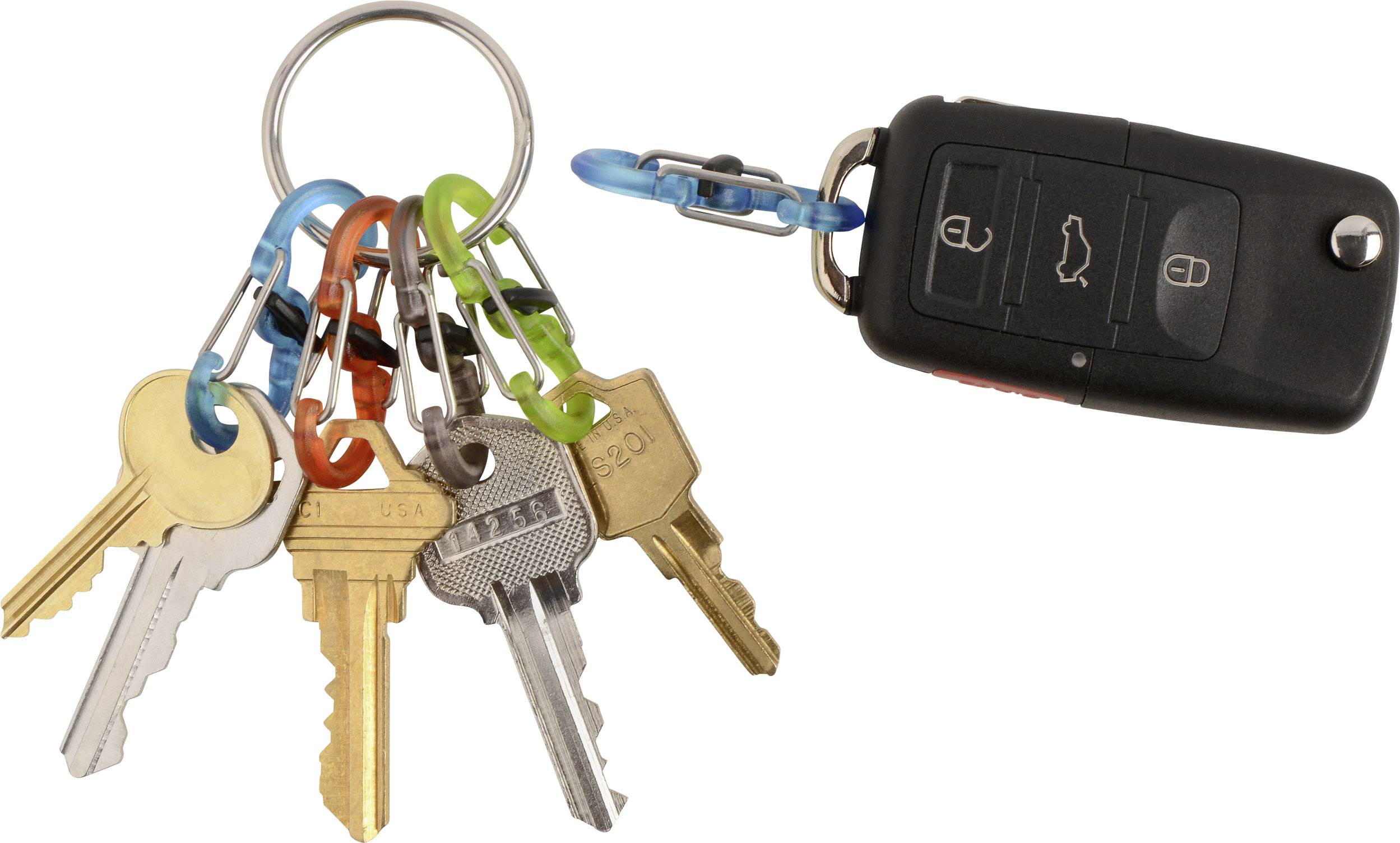 NITE Ize Schlüsselring KRGP-11-R3 Locker S-Biner Silber, Türkis, Orange, Grün, Schwarz 1 St.