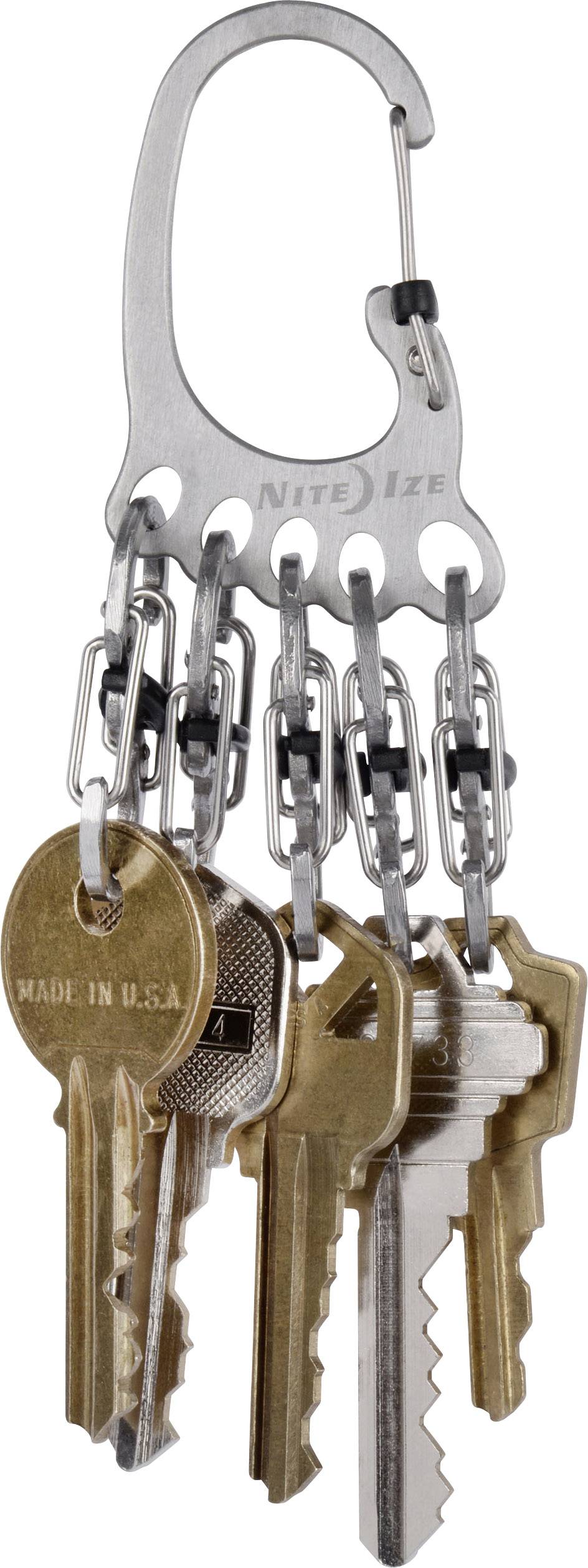 NITE Ize Schlüssel-Karabiner KLKBF-11-R6 BigFoot Locker KeyRack Edelstahl 1 St.