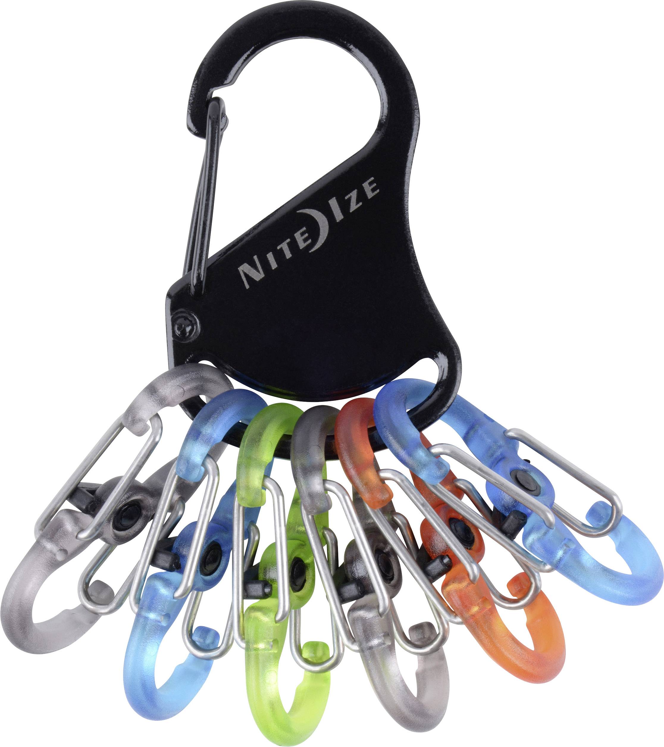 NITE Ize Schlüssel-Karabiner KLKP-01-R3 Schwarz, Türkis, Orange, Grau, Grün 1St.
