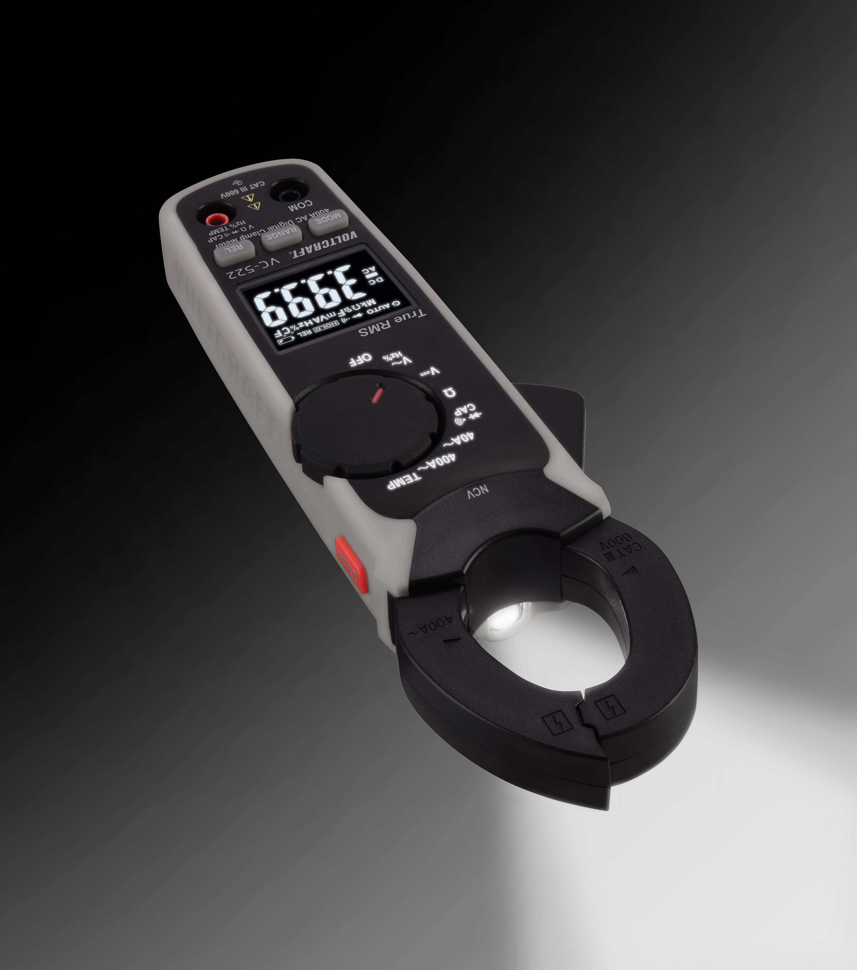 VOLTCRAFT VC-522 Stromzange digital CAT III 600V Anzeige (Counts): 4000