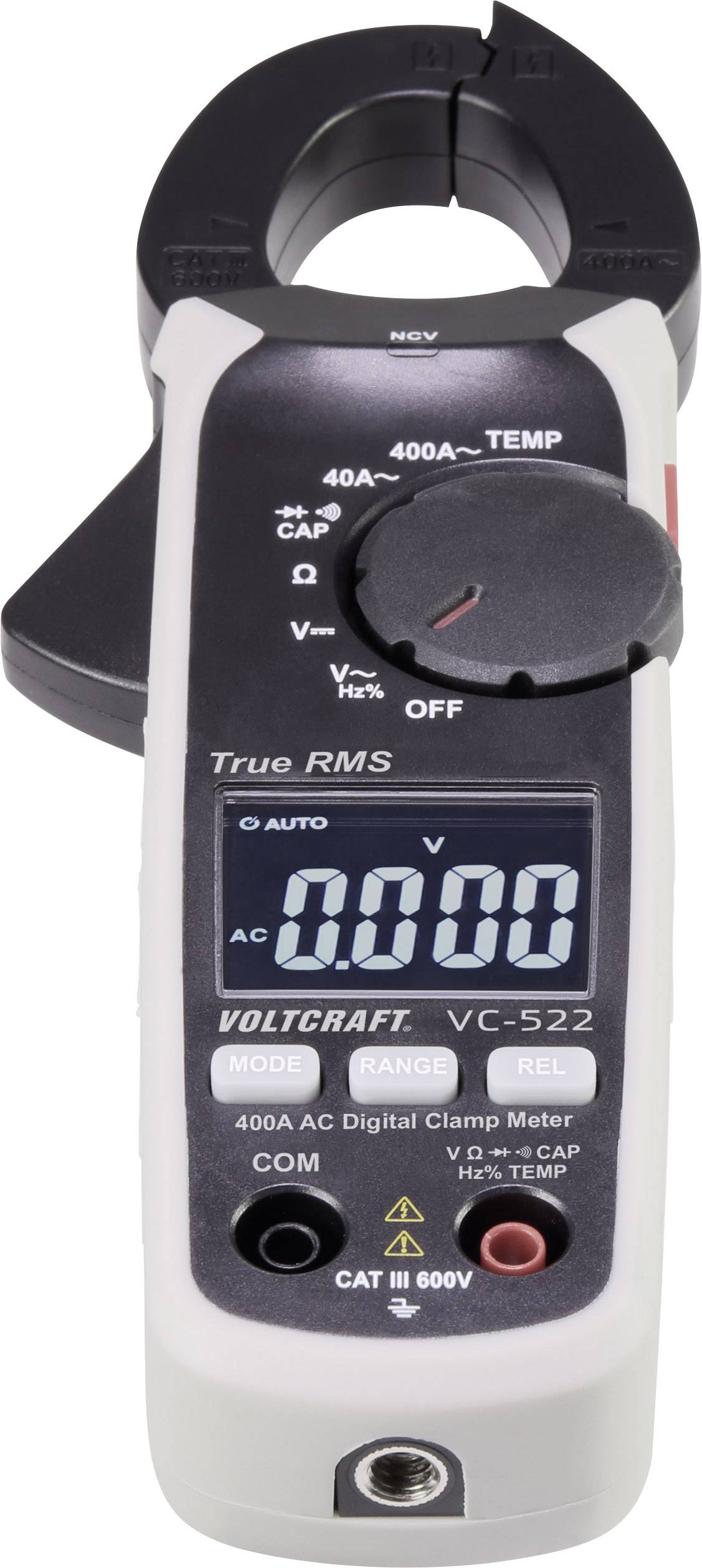 VOLTCRAFT VC-522 Stromzange digital CAT III 600V Anzeige (Counts): 4000