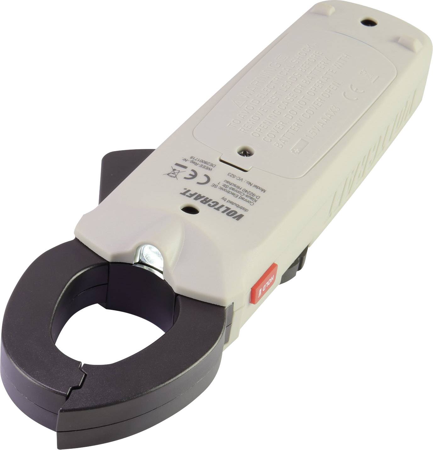 VOLTCRAFT VC-523 Stromzange digital CAT III 600 V Anzeige (Counts): 4000