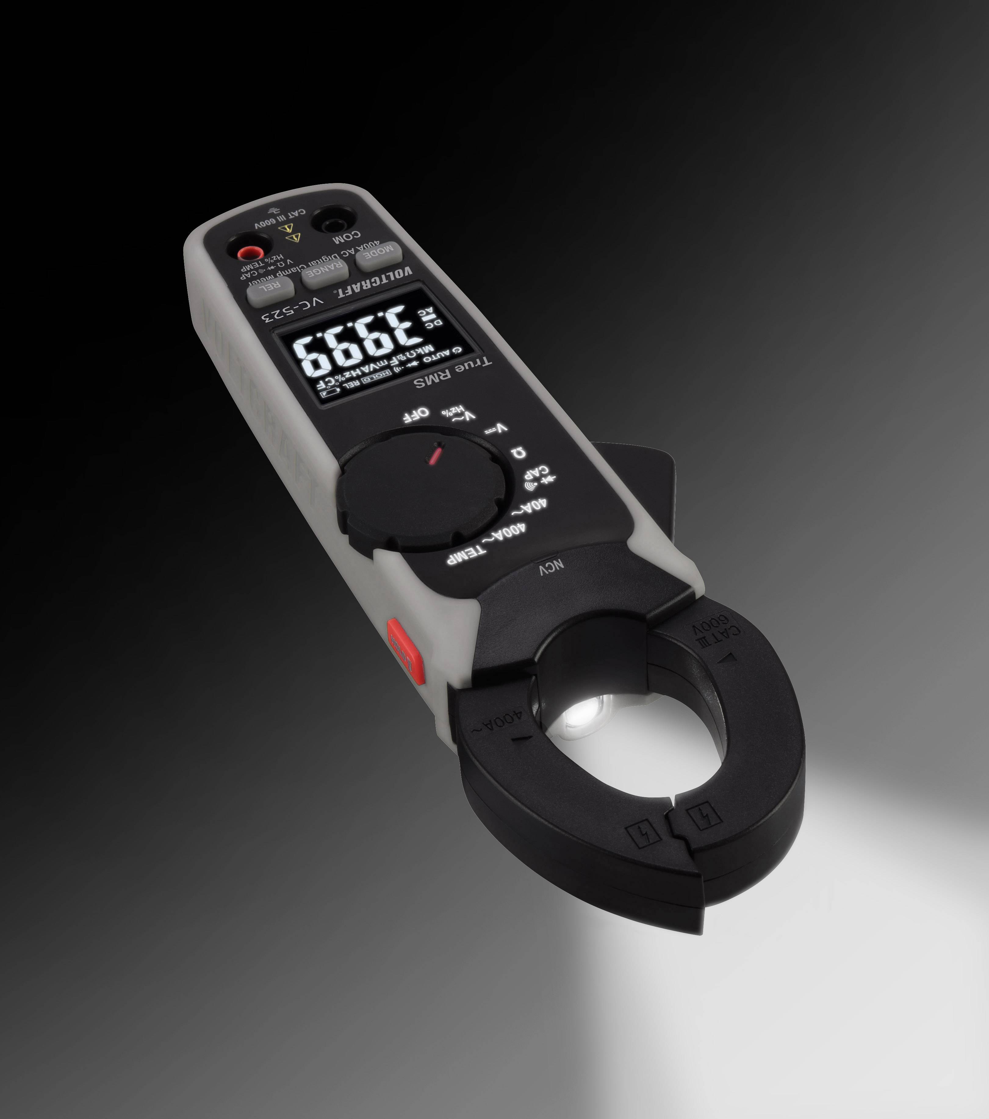 VOLTCRAFT VC-523 Stromzange digital CAT III 600 V Anzeige (Counts): 4000