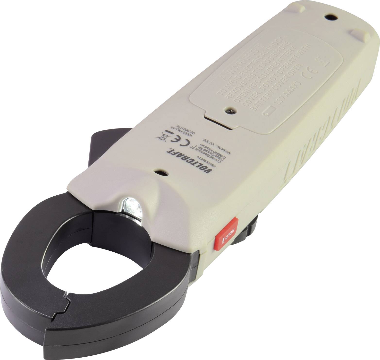 VOLTCRAFT VC-533 Stromzange kalibriert (ISO) digital CAT III 600V Anzeige (Counts): 6000