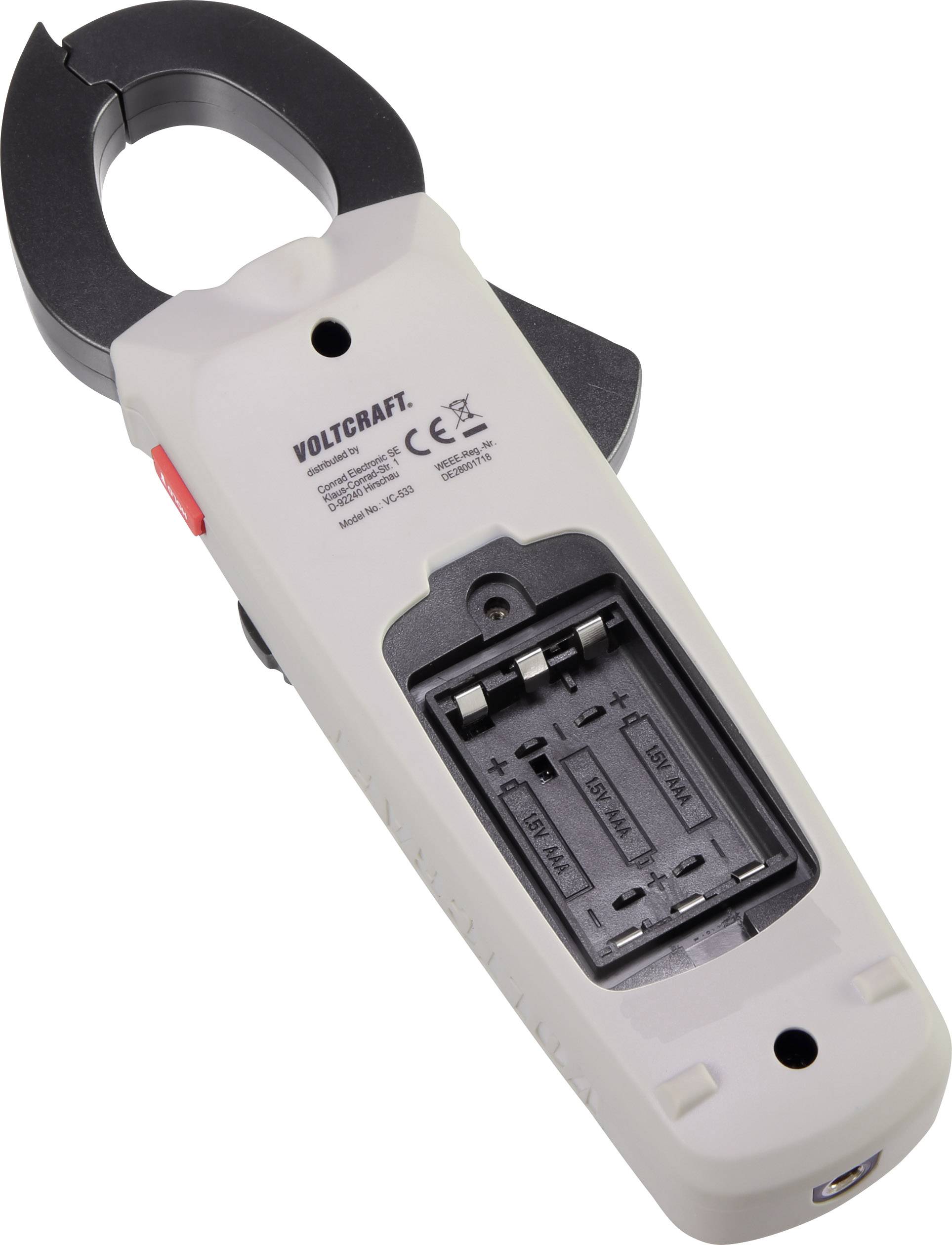 VOLTCRAFT VC-533 Stromzange kalibriert (ISO) digital CAT III 600V Anzeige (Counts): 6000