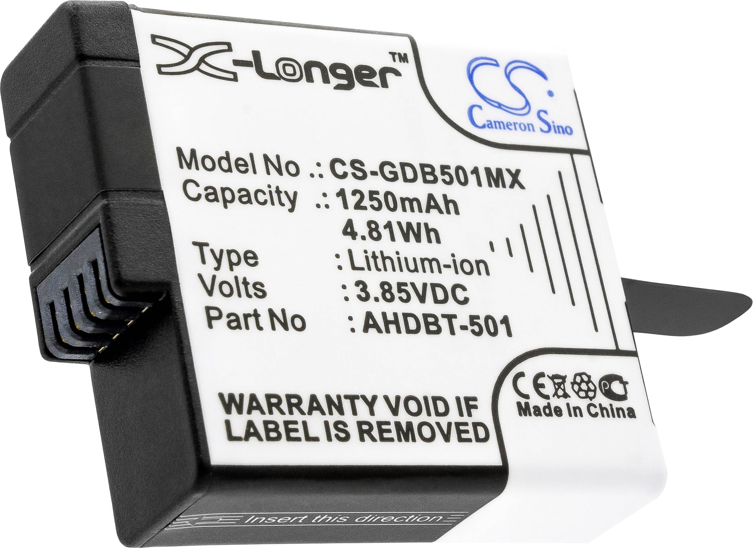 CS Cameron Sino GDB501MX Kamera-Akku ersetzt Original-Akku (Kamera) 3661169, AABAT-001, AHDBT-501 3