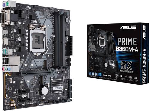 Asus PRIME B360M-A Mainboard Sockel Intel® 1151v2 Formfaktor Micro-ATX Mainboard-Chipsatz Intel® B