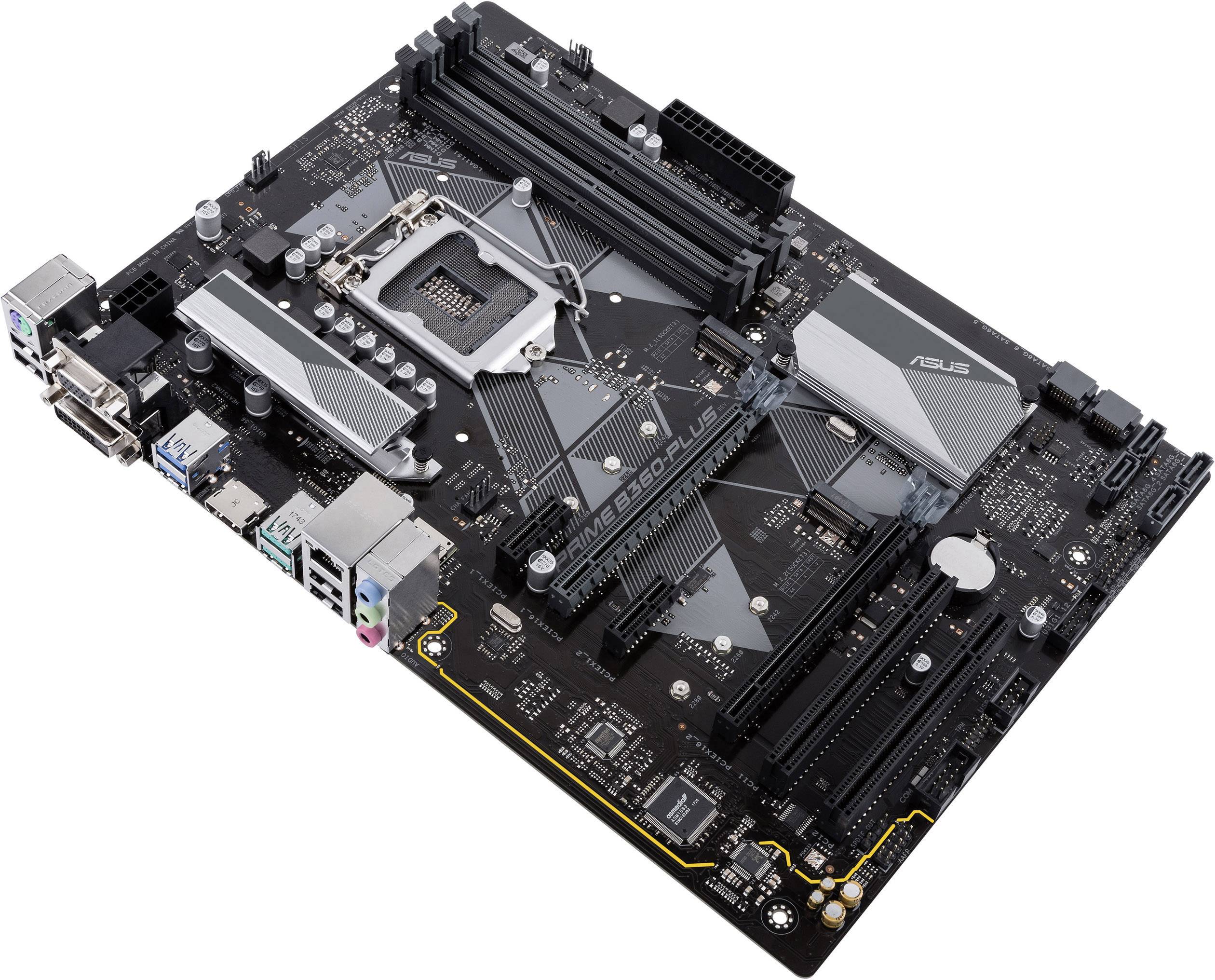 Asus PRIME B360-PLUS Mainboard Sockel (PC) Intel® LGA 1151-V2 Formfaktor (Details) ATX Mainboard-Chipsatz Intel® B360