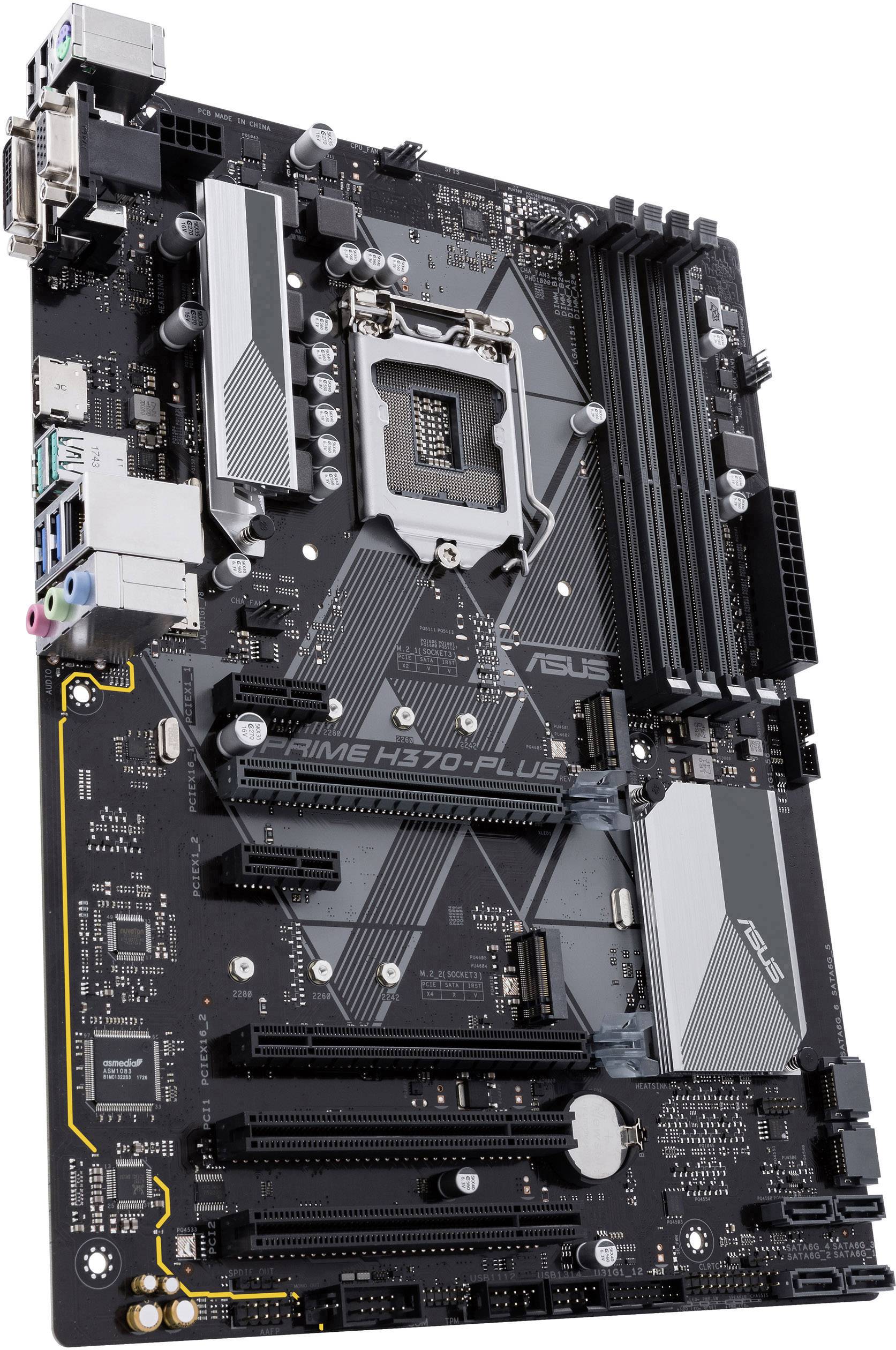 Asus PRIME H370-PLUS Mainboard Sockel Intel® 1151v2 Formfaktor ATX Mainboard-Chipsatz Intel® H370