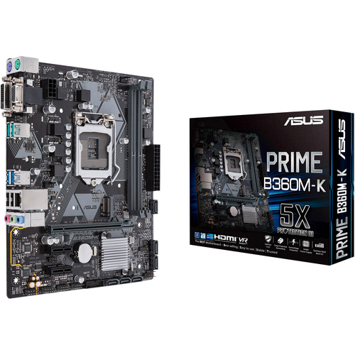 Asus PRIME B360M-K Mainboard Sockel Intel® 1151v2 Formfaktor Micro-ATX Mainboard-Chipsatz Intel® B360