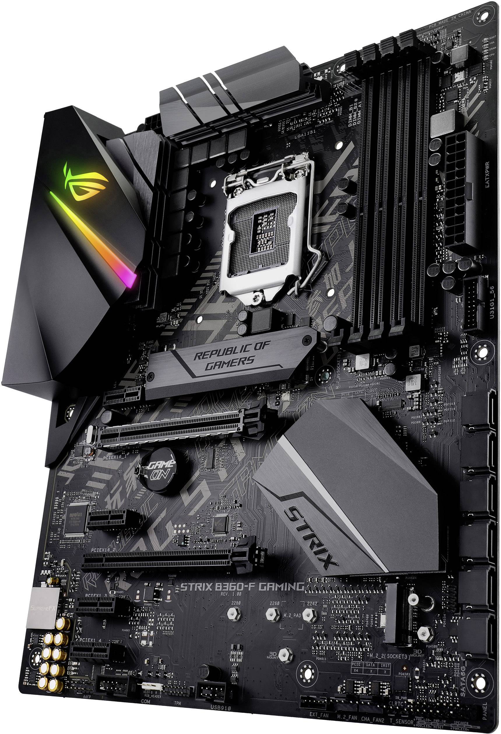 Asus ROG STRIX B360-F GAMING Mainboard Sockel (PC) Intel® 1151v2 Formfaktor (Details) ATX Mainboard-Chipsatz Intel® B360
