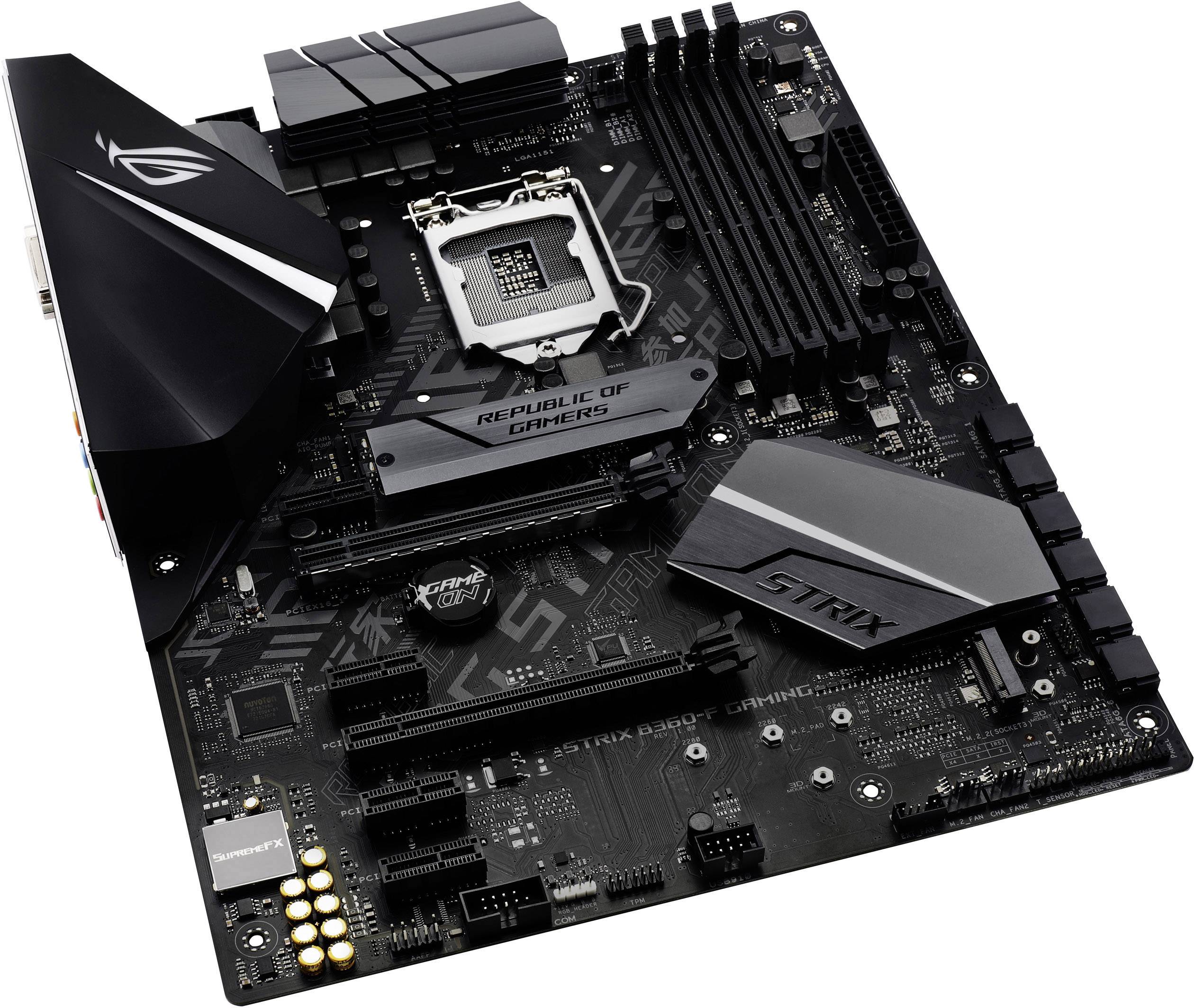 Asus ROG STRIX B360-F GAMING Mainboard Sockel (PC) Intel® 1151v2 Formfaktor (Details) ATX Mainboard-Chipsatz Intel® B360