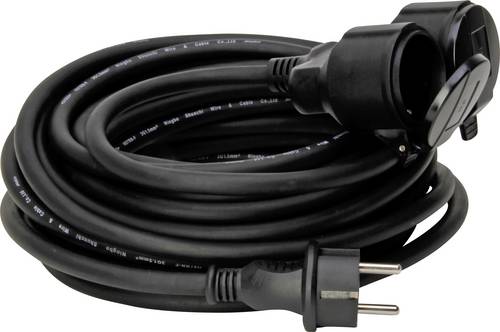 Kopp 145211048 Strom Verlängerungskabel 16A Schwarz 10.00m für Außenbereich geeignet