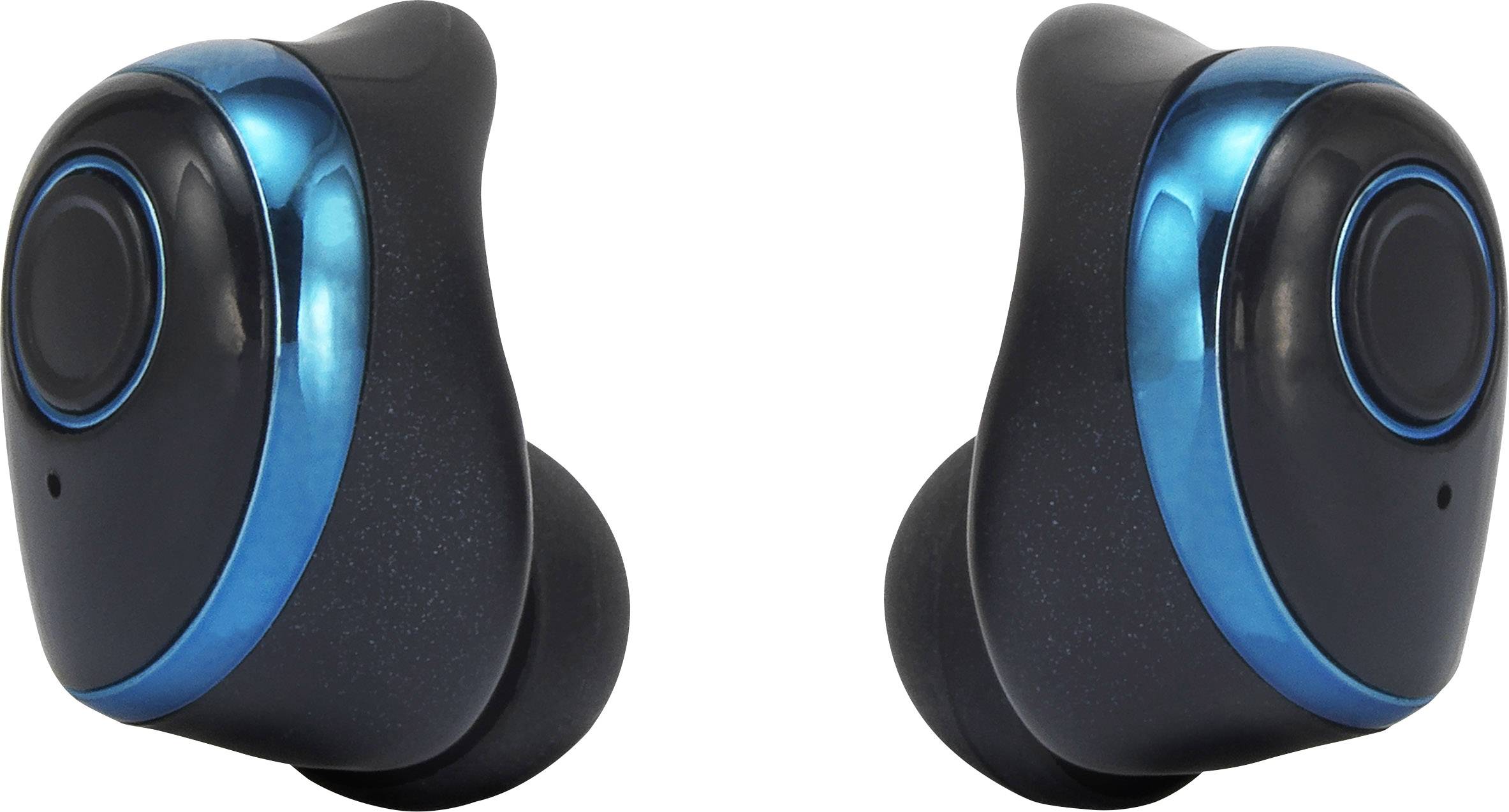 Renkforce RF-BTK-200 In Ear Kopfhörer Bluetooth® Blau, Schwarz Headset