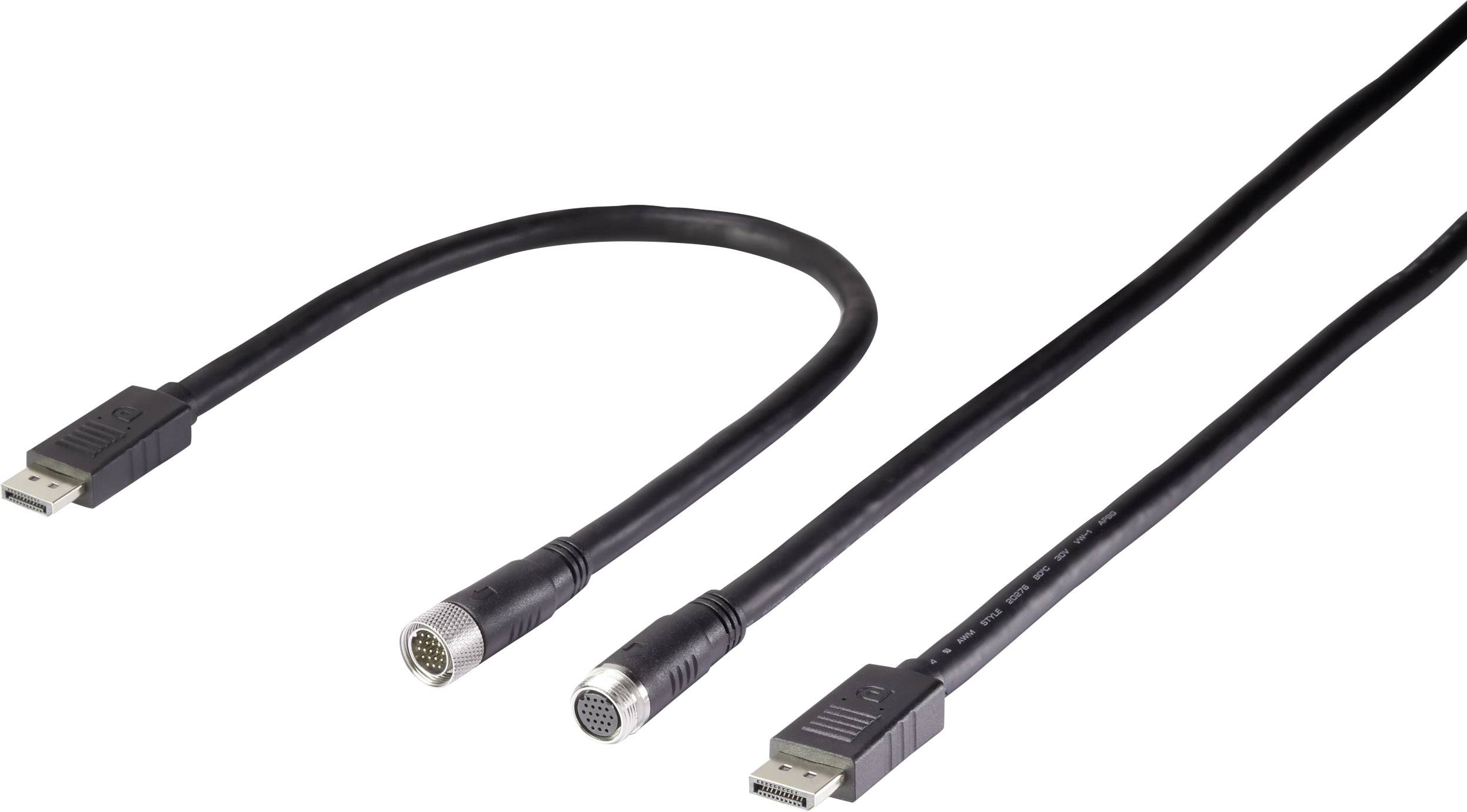 Renkforce DisplayPort Anschlusskabel DisplayPort Stecker, DisplayPort Stecker 20.00m Schwarz RF-3386500 für Leerrohr-Montage