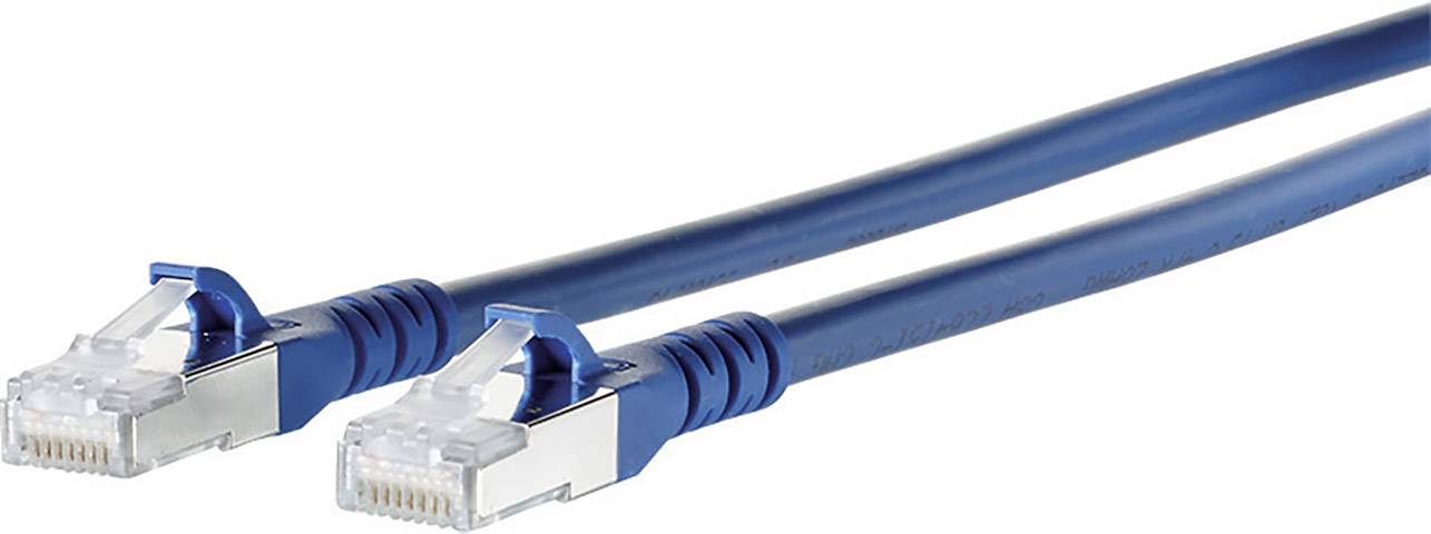 Metz Connect 130845B044-E RJ45 Netzwerkkabel, Patchkabel CAT 6a S/FTP 20.00 m Blau Geschirmt, Halogenfrei 1 St.