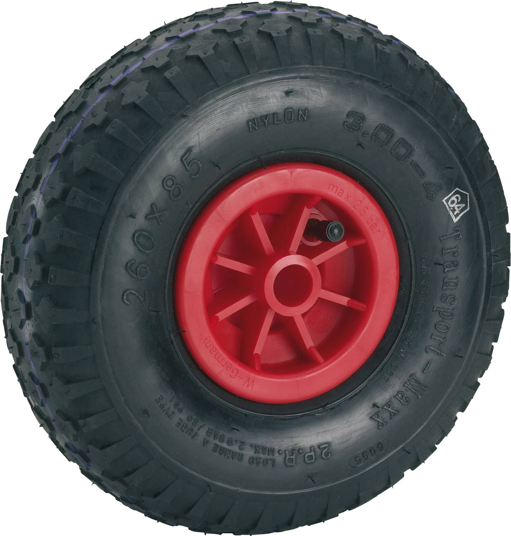 dörner + helmer 740309R Rad-Luftreifen Rad-Durchmesser: 260 mm Tragfähigkeit (max.): 150 kg 1 St.