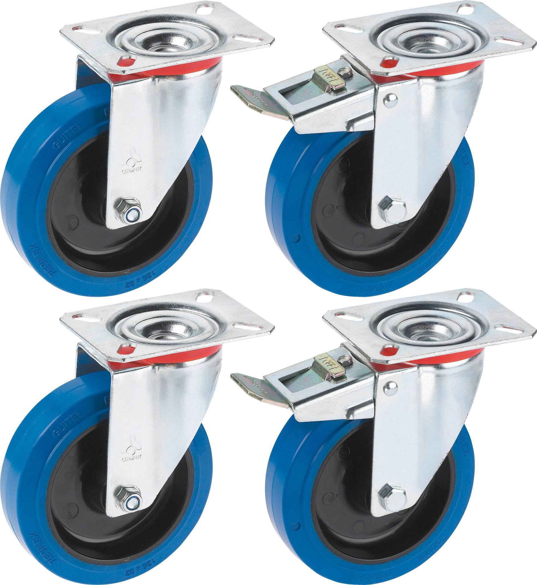 dörner + helmer 450677 Lenkrolle Rad-Durchmesser: 125 mm Tragfähigkeit (max.): 200 kg 16 St.