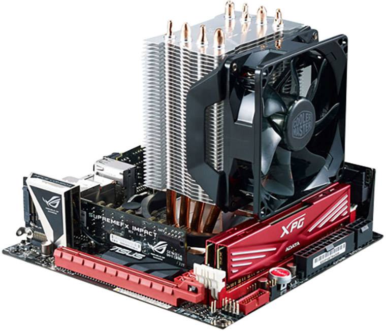 Cooler Master Hyper H412R CPU-Kühler mit Lüfter Intel® LGA 2066, Intel® LGA 2011-V3, Intel® LGA 2011, Intel® LGA 1151, Intel® LGA 1150, Intel