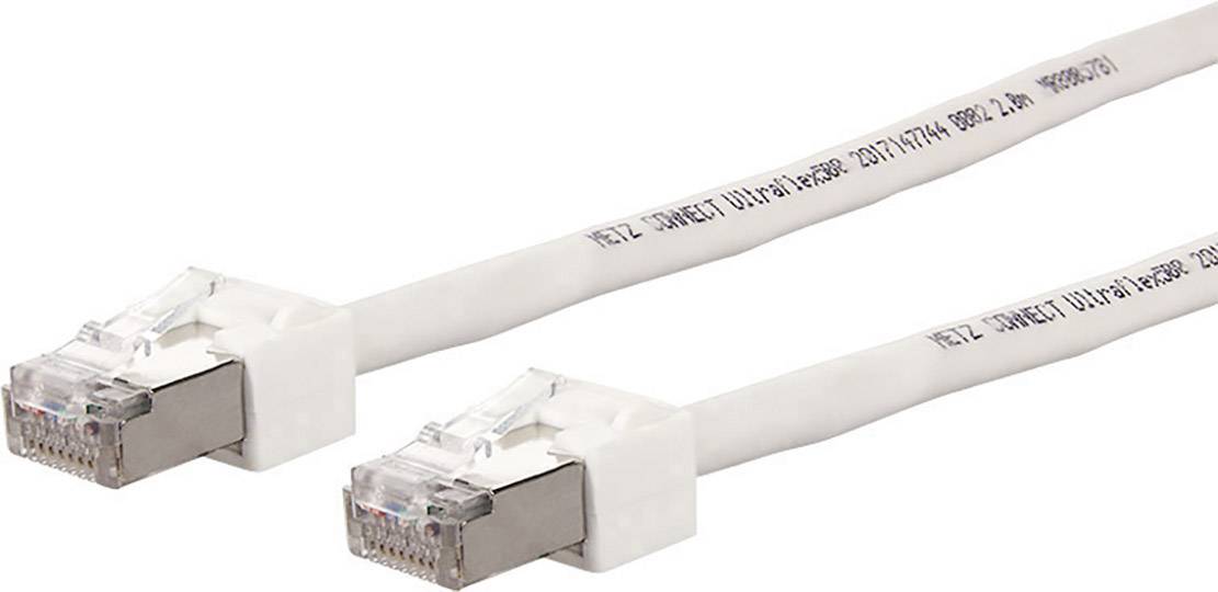 Metz Connect 13084VA088-E RJ45 Netzwerkkabel, Patchkabel CAT 6 S/FTP 10.00 m Weiß Geschirmt, Halogenfrei, hochflexibel 1 St.