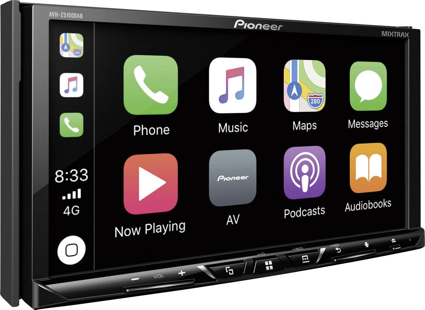 Pioneer AVH-Z5100DAB Doppel-DIN Moniceiver Anschluss für Lenkradfernbedienung, Anschluss für Rückfahrkamera, AppRadio, DAB+ Tuner