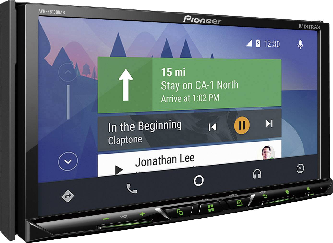 Pioneer AVH-Z5100DAB Doppel-DIN Moniceiver Anschluss für Lenkradfernbedienung, Anschluss für Rückfahrkamera, AppRadio, DAB+ Tuner