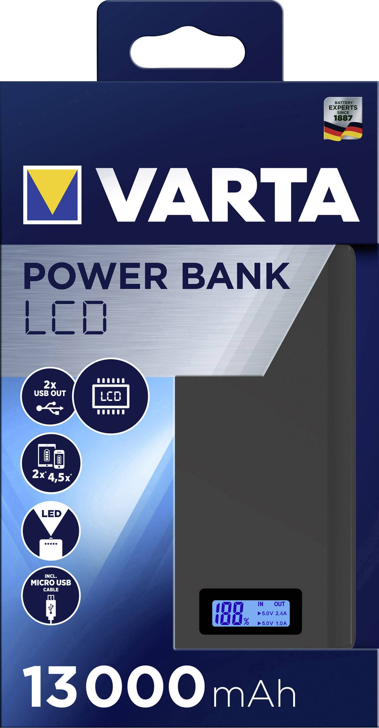 Varta Cons.Varta Portable LCD Power Bank 57971