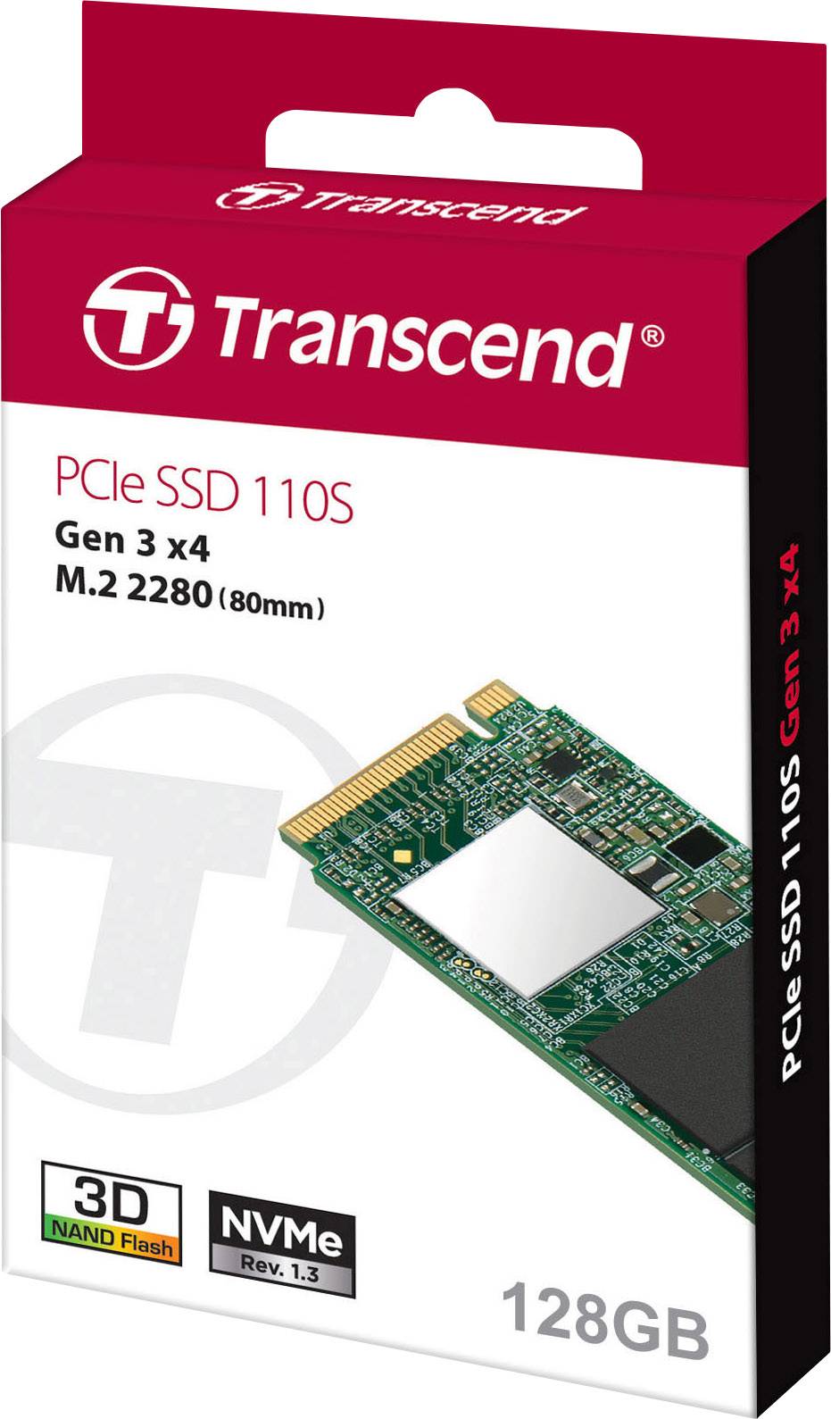 Transcend 110S 128 GB Interne M.2 PCIe NVMe SSD 2280 M.2 NVMe PCIe 3.0 x4 Retail TS128GMTE110S
