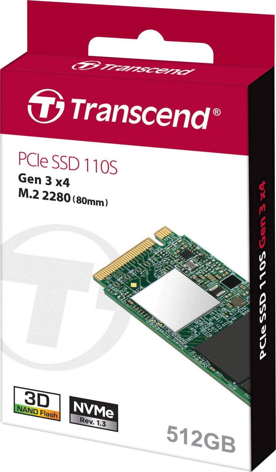 Transcend 110S 512 GB Interne M.2 PCIe NVMe SSD 2280 M.2 NVMe PCIe 3.0 x4 Retail TS512GMTE110S