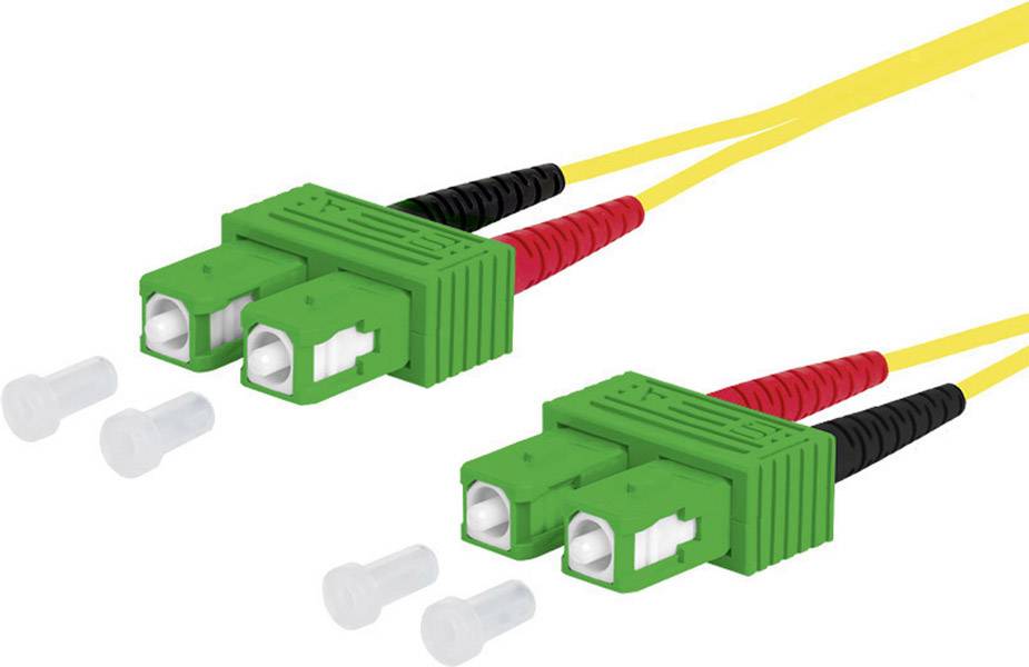 Metz Connect 151P1EAEA20E Glasfaser LWL Anschlusskabel 2.00 m Gelb [2x SC APC-Stecker - 2x SC APC-Stecker] 9/125 µ Singlemode OS2