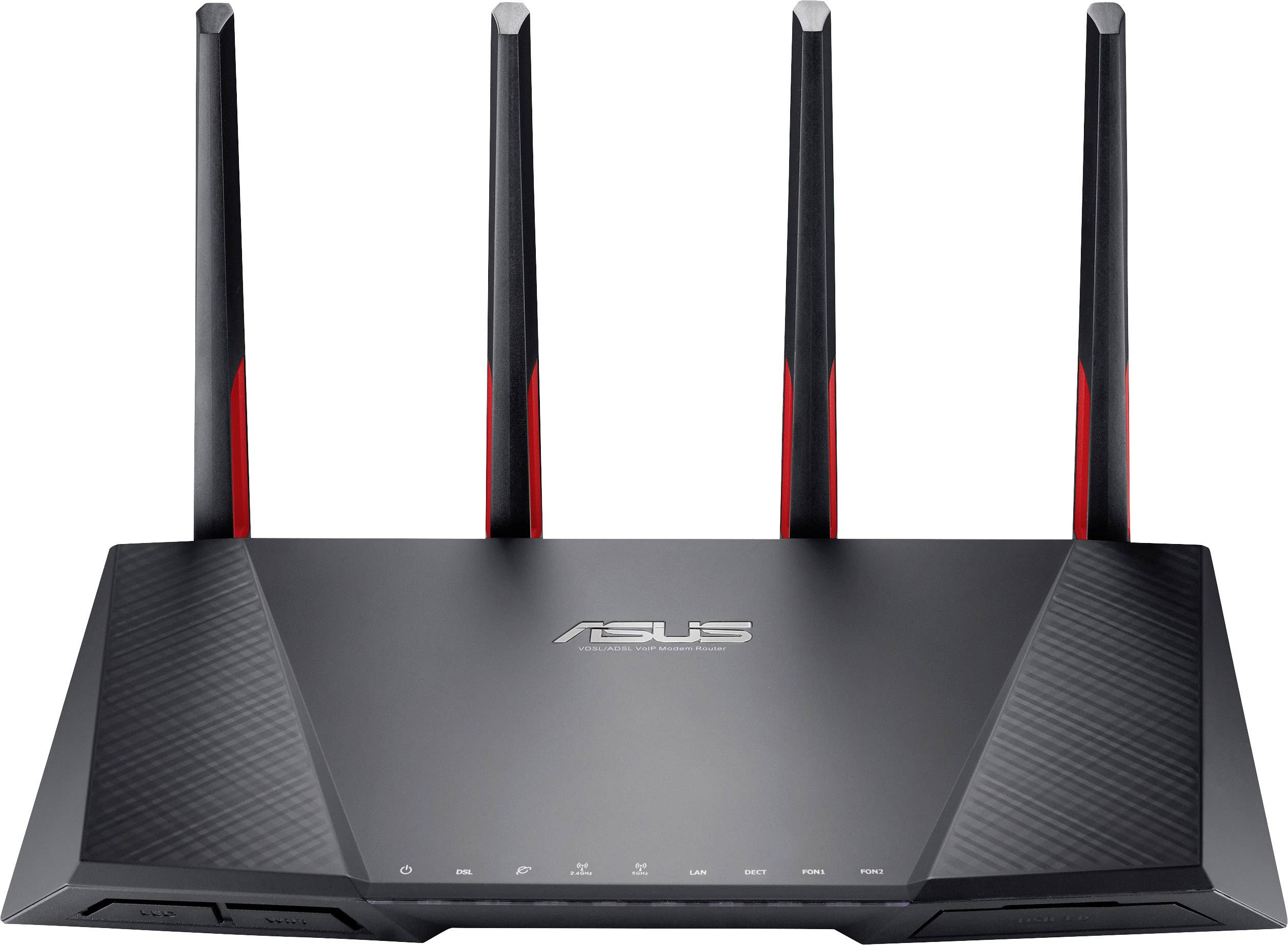 Asus DSL-AC68VG VOIP WLAN Router mit Modem Integriertes Modem: VDSL, ADSL, ADSL2+ 2.4GHz, 5GHz