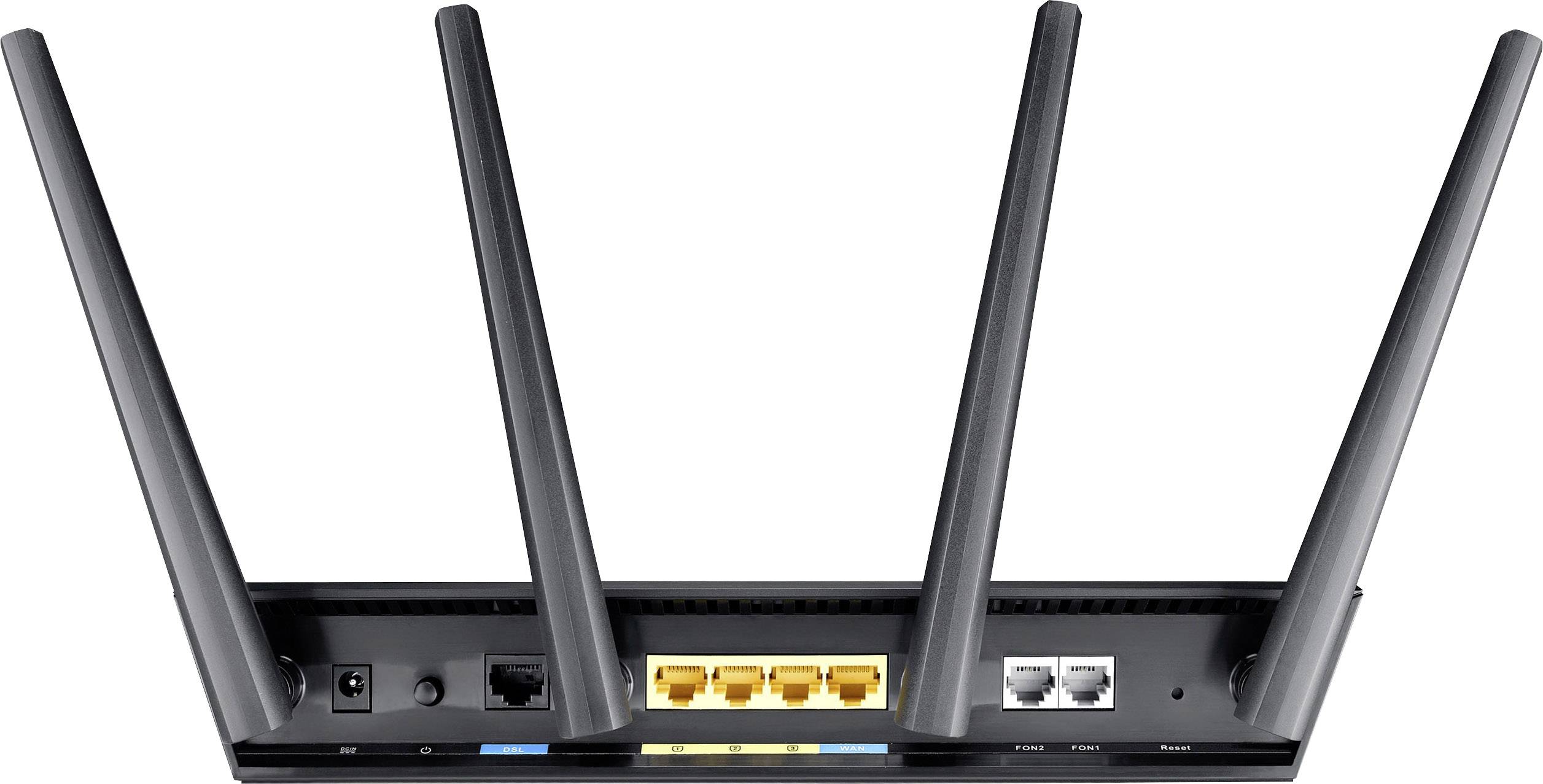 Asus DSL-AC68VG VOIP WLAN Router mit Modem Integriertes Modem: VDSL, ADSL, ADSL2+ 2.4GHz, 5GHz