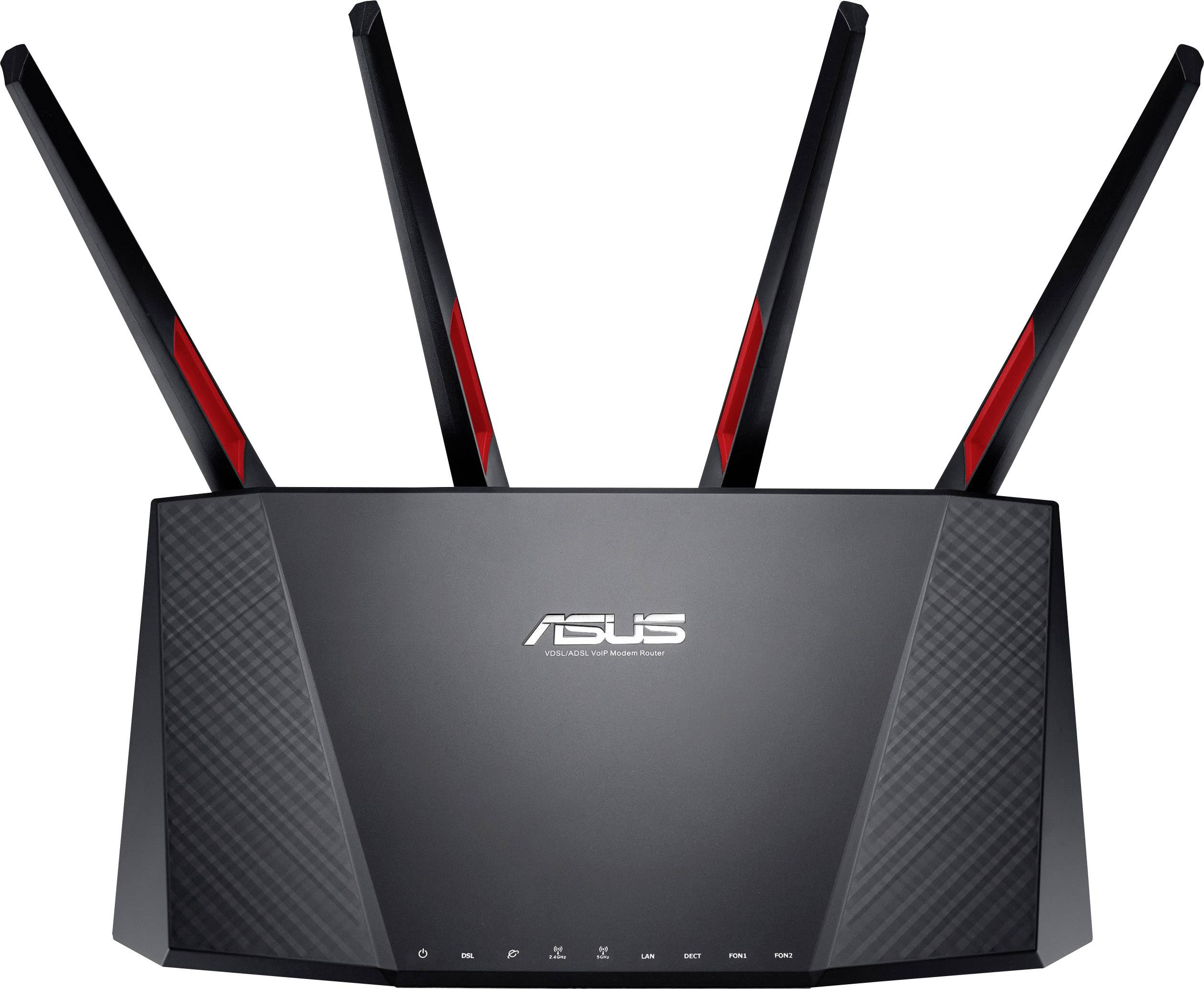 Asus DSL-AC68VG VOIP WLAN Router mit Modem Integriertes Modem: VDSL, ADSL, ADSL2+ 2.4GHz, 5GHz