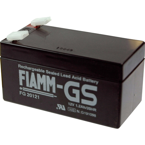 Fiamm Pb-12-1,2-4,8 FG20121 Batterie au plomb 12 V 1.2 Ah plomb (AGM) (l x H x P) 97 x 57 x 48 mm cosses plates 4,8 mm sans