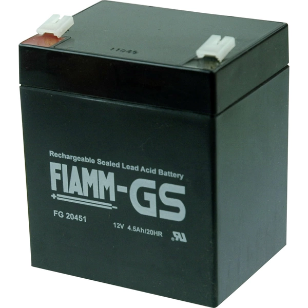 Fiamm PB-12-4,5-4,8 FG20451 Bleiakku 12V 4.5Ah Blei-Vlies (AGM) (B x H x T) 90 x 107 x 70mm Flachstecker 4.8mm Wartungsfrei Fiamm PB-12-4,5-4,8 FG20451 Bleiakku 12V 4.5Ah Blei-Vlies (AGM) (B x H x T) 90 x 107 x 70mm Flachstecker 4.8mm Wartungsfrei