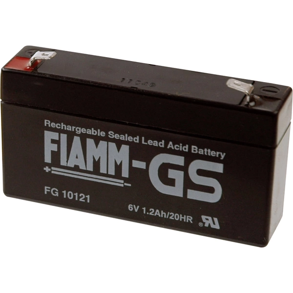 Fiamm PB-6-1,2-4,8 FG10121 Bleiakku 6V 1.2Ah Blei-Vlies (AGM) (B x H x T) 97 x 58 x 54mm Flachstecker 4.8mm Wartungsfrei, Geringe Fiamm PB-6-1,2-4,8 FG10121 Bleiakku 6V 1.2Ah Blei-Vlies (AGM) (B x H x T) 97 x 58 x 54mm Flachstecker 4.8mm Wartungsfrei, Geringe