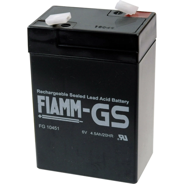 Fiamm PB-6-4,5 FG10451 Bleiakku 6V 4.5Ah Blei-Vlies (AGM) (B x H x T) 70 x 106 x 47mm Flachstecker 4.8mm Wartungsfrei, Geringe Fiamm PB-6-4,5 FG10451 Bleiakku 6V 4.5Ah Blei-Vlies (AGM) (B x H x T) 70 x 106 x 47mm Flachstecker 4.8mm Wartungsfrei, Geringe