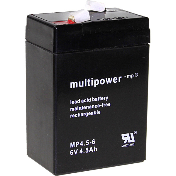 Multipower PB-6-4,5-4,8 MP4,5-6 Bleiakku 6 V 4.5 Ah Blei-Vlies (AGM) (B x H x T) 70 x 105 x 47 mm F