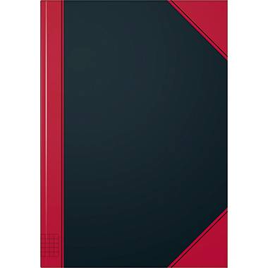 König & Ebhardt Kladde 865523301 Notizbuch kariert Schwarz/Rot 96 DIN A4