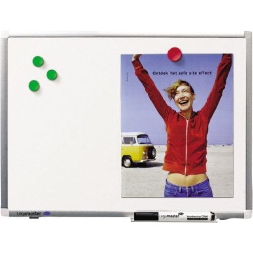 Legamaster Whiteboard (B x H) 450mm x 300mm Weiß emailliert Inkl. Ablageschale, Inkl. Boardmarker
