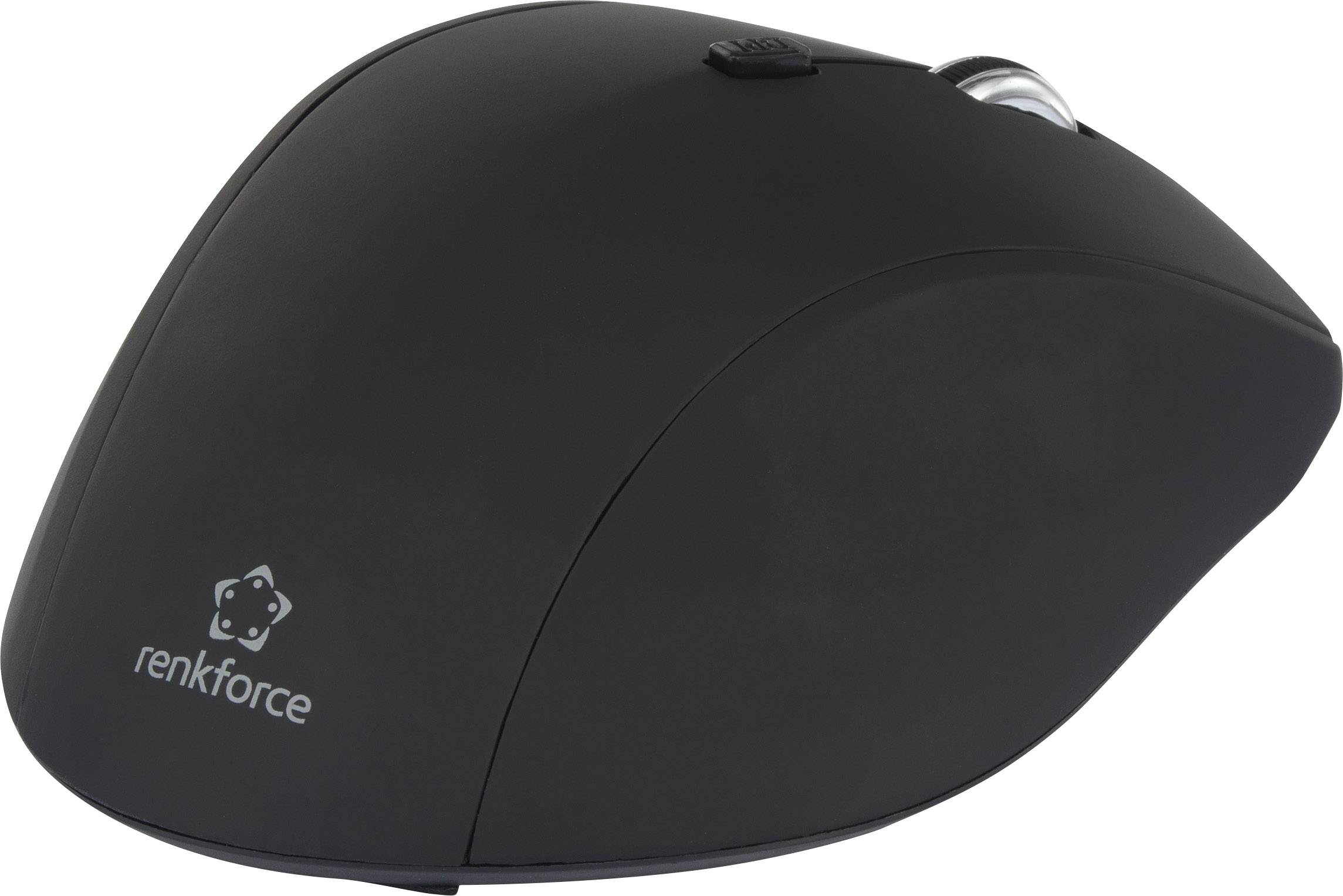 Renkforce RF-FM-CHARGE1 Maus Funk Optisch Schwarz 6 Tasten 1600 dpi Wiederaufladbar