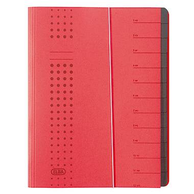Elba chic 400002024 Ordnungsmappe Rot DIN A4 Karton Anzahl der Fächer: 7