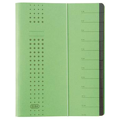 Elba chic 400001994 Ordnungsmappe Grün DIN A4 Karton Anzahl der Fächer: 12