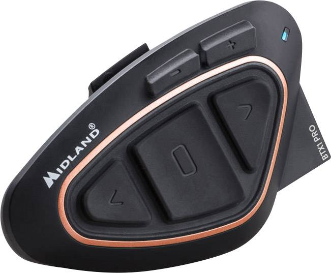 Midland C1230.02 BTX1 Pro Single Motorrad-Gegensprechanlage Passend für alle Helmtypen