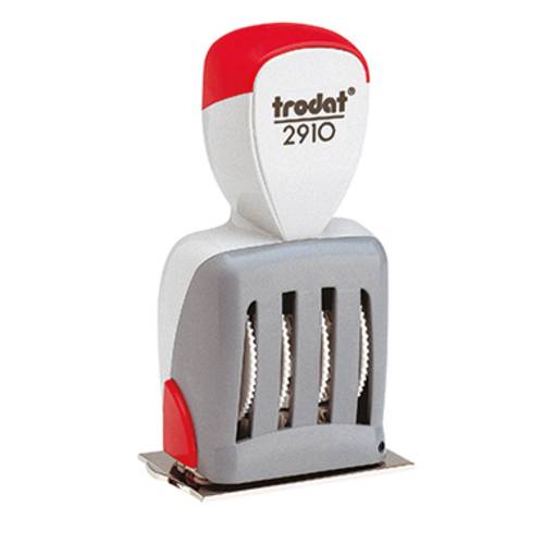 CLASSIC Datumsstempel 54 x 30 mm (B x H) Lichtgrau, Rot