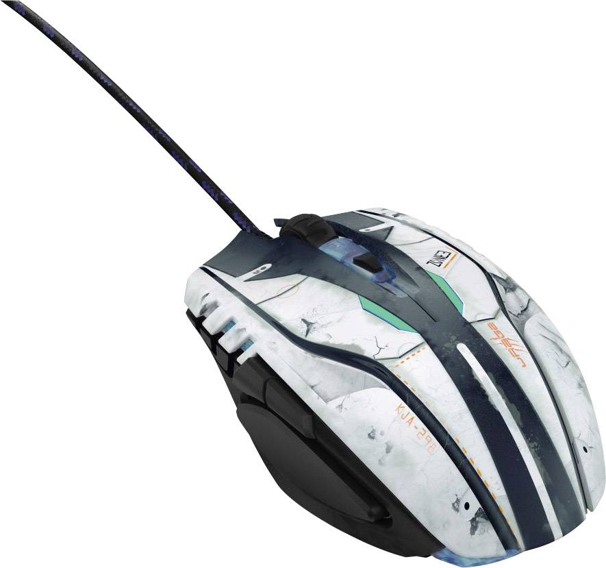 Urage Morph Gaming-Maus USB Optisch Schwarz 6 Tasten 2400 dpi Ergonomisch