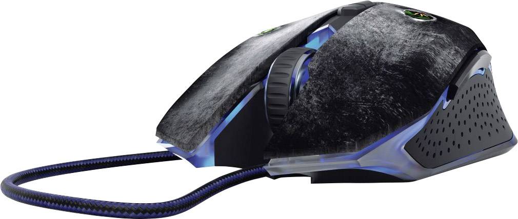 Urage Bullet Gaming-Maus USB Optisch Schwarz 7 Tasten 3000 dpi Beleuchtet