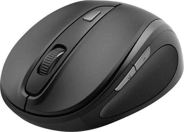 Hama MW-400 Ergonomische Maus Funk Optisch Schwarz 6 Tasten 1600 dpi Ergonomisch